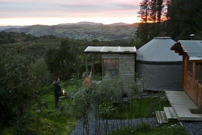 Luxurious yurts on off-grid eco retreat centre in stunning mountain location