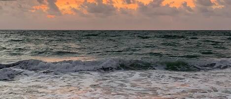 ビーチの近く、サンラウンジャー、ビーチタオル