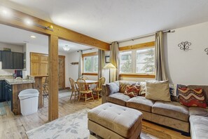 Fernseher, Kamin, DVD-Player, Bücher