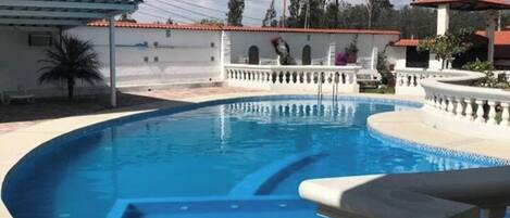 Outdoor pool, a heated pool