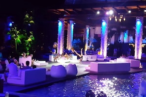 Outdoor banquet area