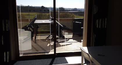 cottage in height with balcony. 1 bedroom