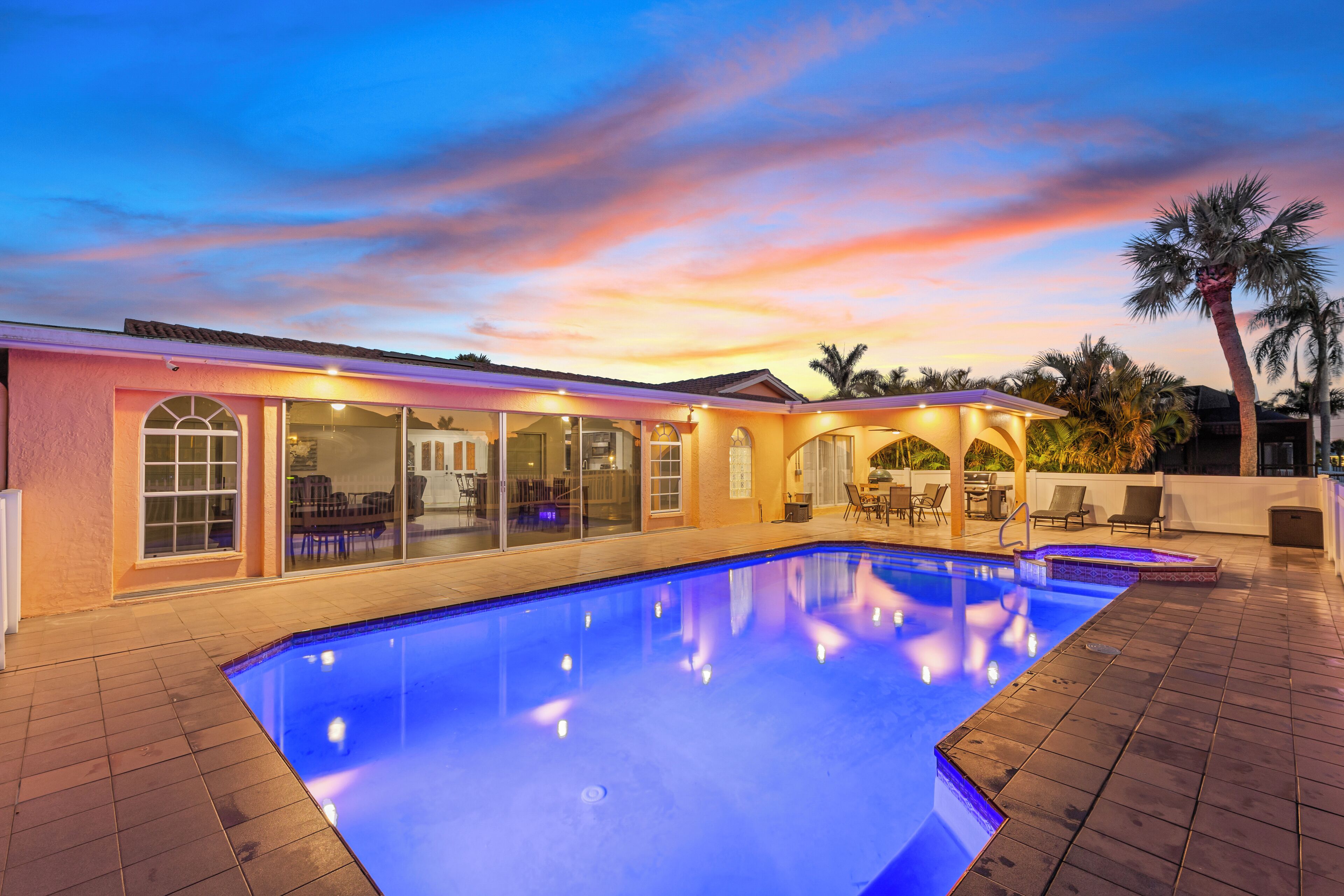 Outdoor pool, a heated pool