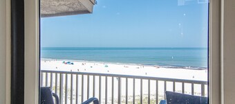 A perfect view from your balcony...just the right amount of sand, sea and sky
