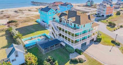 Semi-Oceanfront Dog Friendly Home w/ Pool, Hot Tub, EV Charger, Game Room, More!