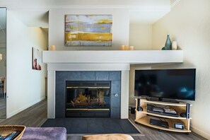 TV, fireplace, DVD player