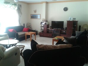 Living area - Homely, nicely furnished two-bedroom two-bath  serviced flat near beach in Kenya (Shanzu)