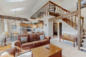 TV, fireplace, DVD player, books