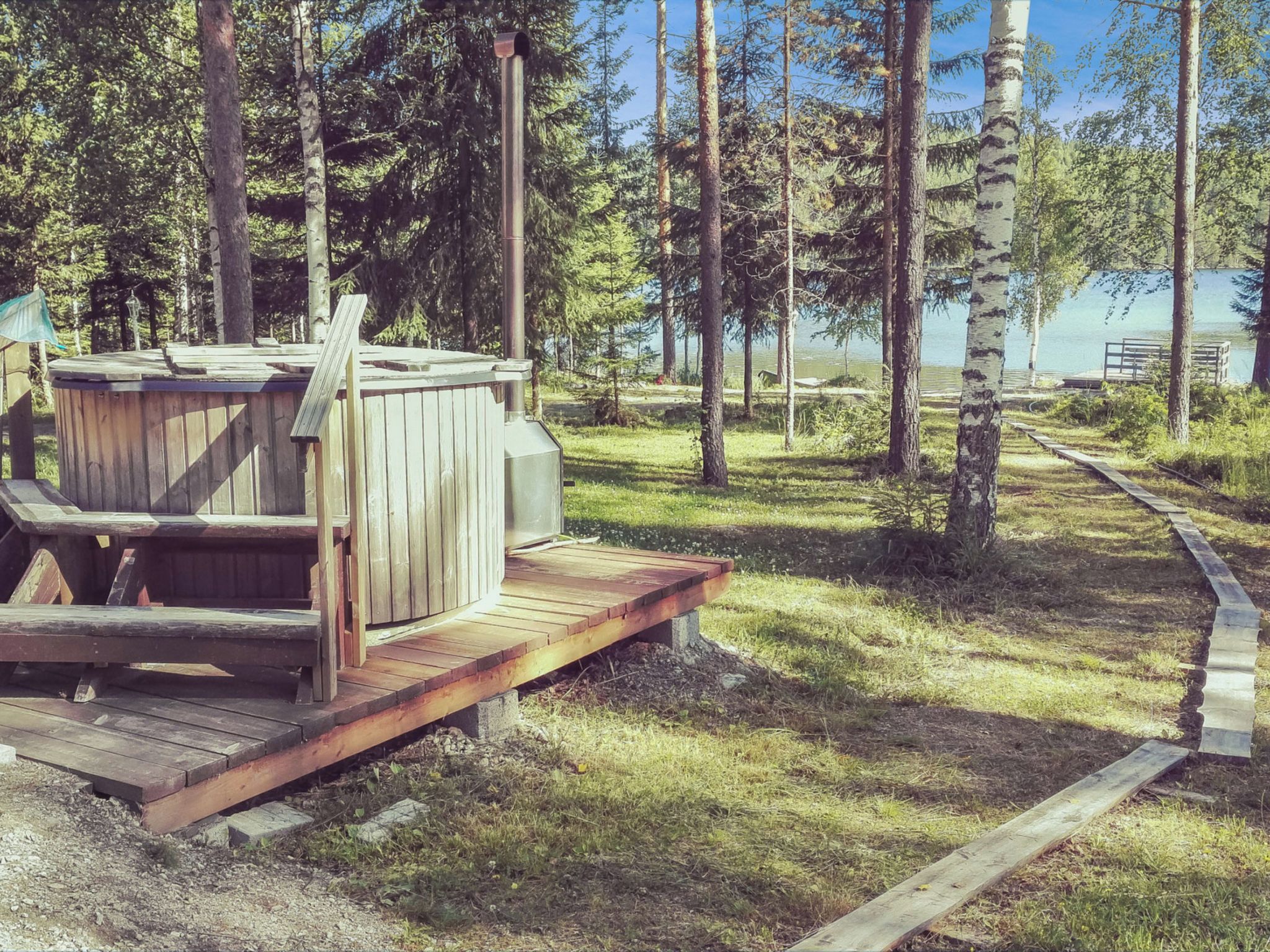 Utendørs boblebad