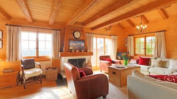 Fernseher, Kamin, DVD-Player