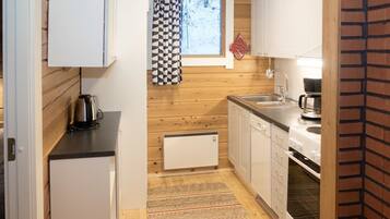 Kühlschrank, Mikrowelle, Geschirrspüler, Kochgeschirr/Geschirr/Besteck