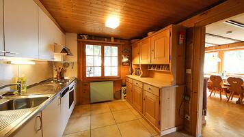 Fridge, microwave, dishwasher, toaster