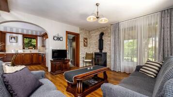 Télévision, cheminée