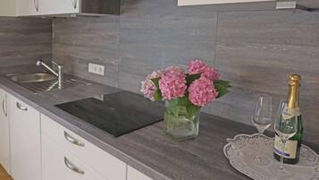 Kühlschrank, Ofen, Geschirrspüler, Kochgeschirr/Geschirr/Besteck