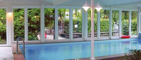 Indoor pool, a heated pool