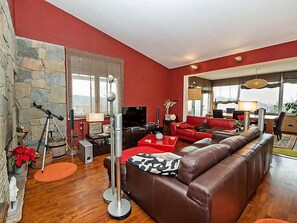 Télévision, cheminée