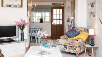 Flat-screen TV, DVD player