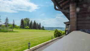 A view of a building with a paved area and a grassy field in the background. - Löwenzahn by Interhome (Adenau)