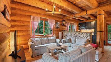 Flachbildfernseher, Kamin, DVD-Player