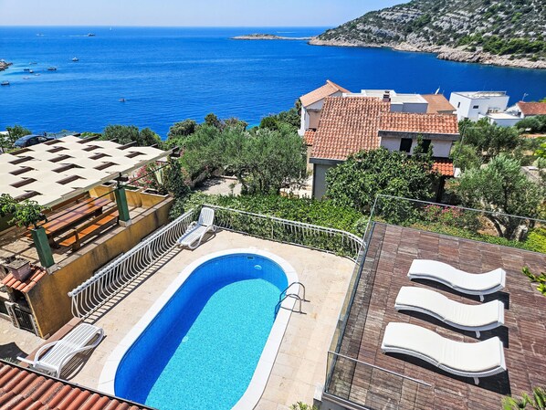A heated pool