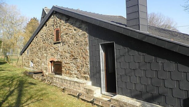 A stone building with a sloped roof and a chimney. - Ma Campagne by Interhome (Trois-Ponts)