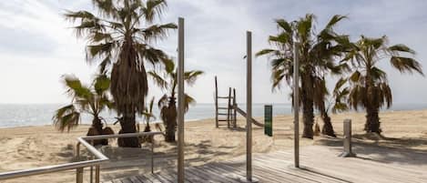 Vlak bij het strand