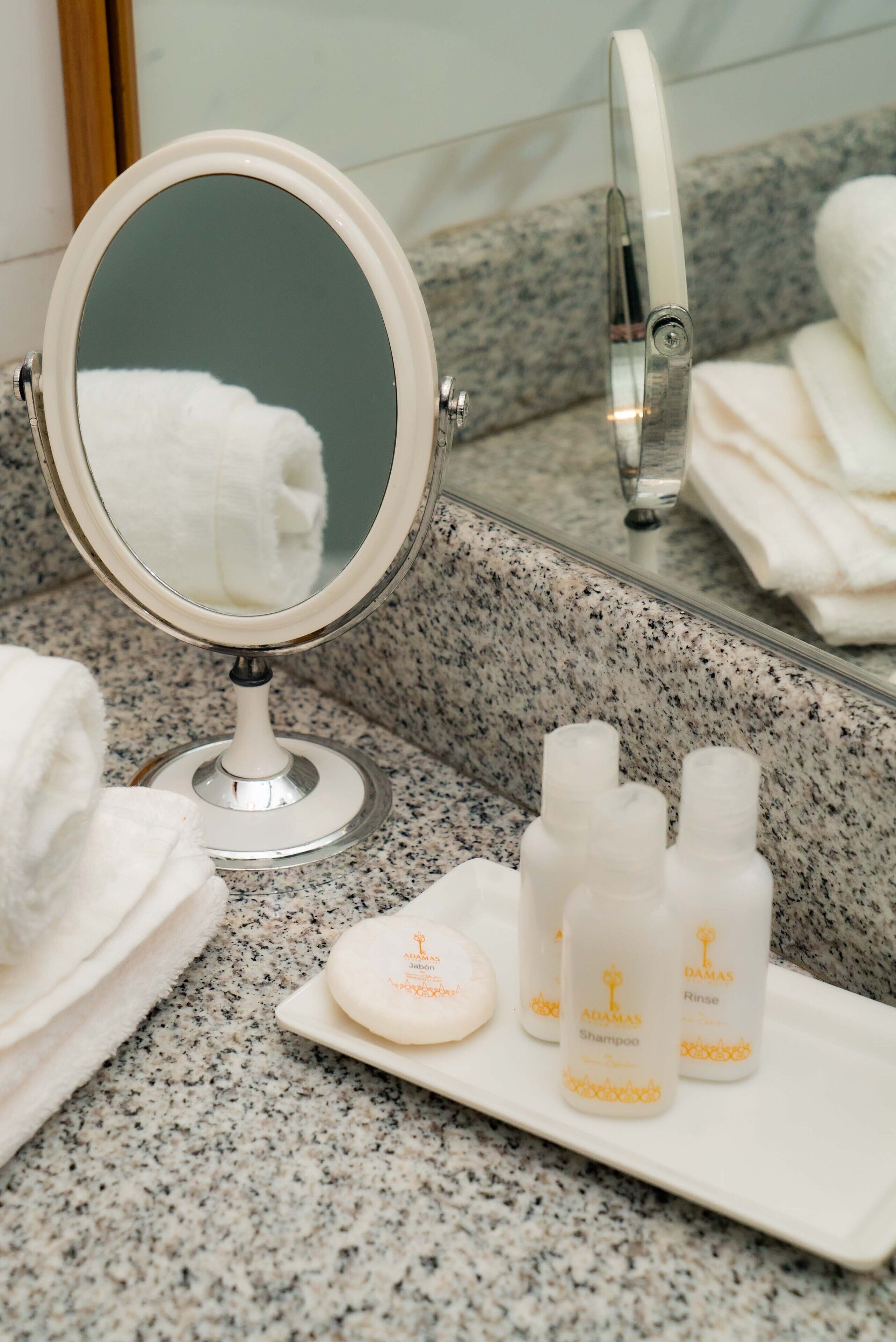 shower, rainfall showerhead, designer toiletries, hair dryer