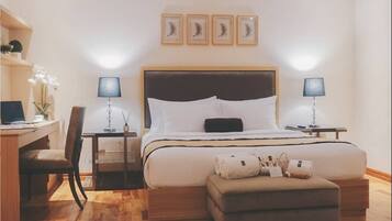 Egyptian cotton sheets, premium bedding, memory foam beds, in-room safe