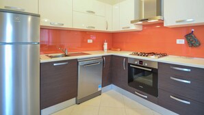 A modern kitchen with stainless steel appliances, a dishwasher, and a gas stove. - Apartment Marijo by Interhome (Opatija/Matulji)