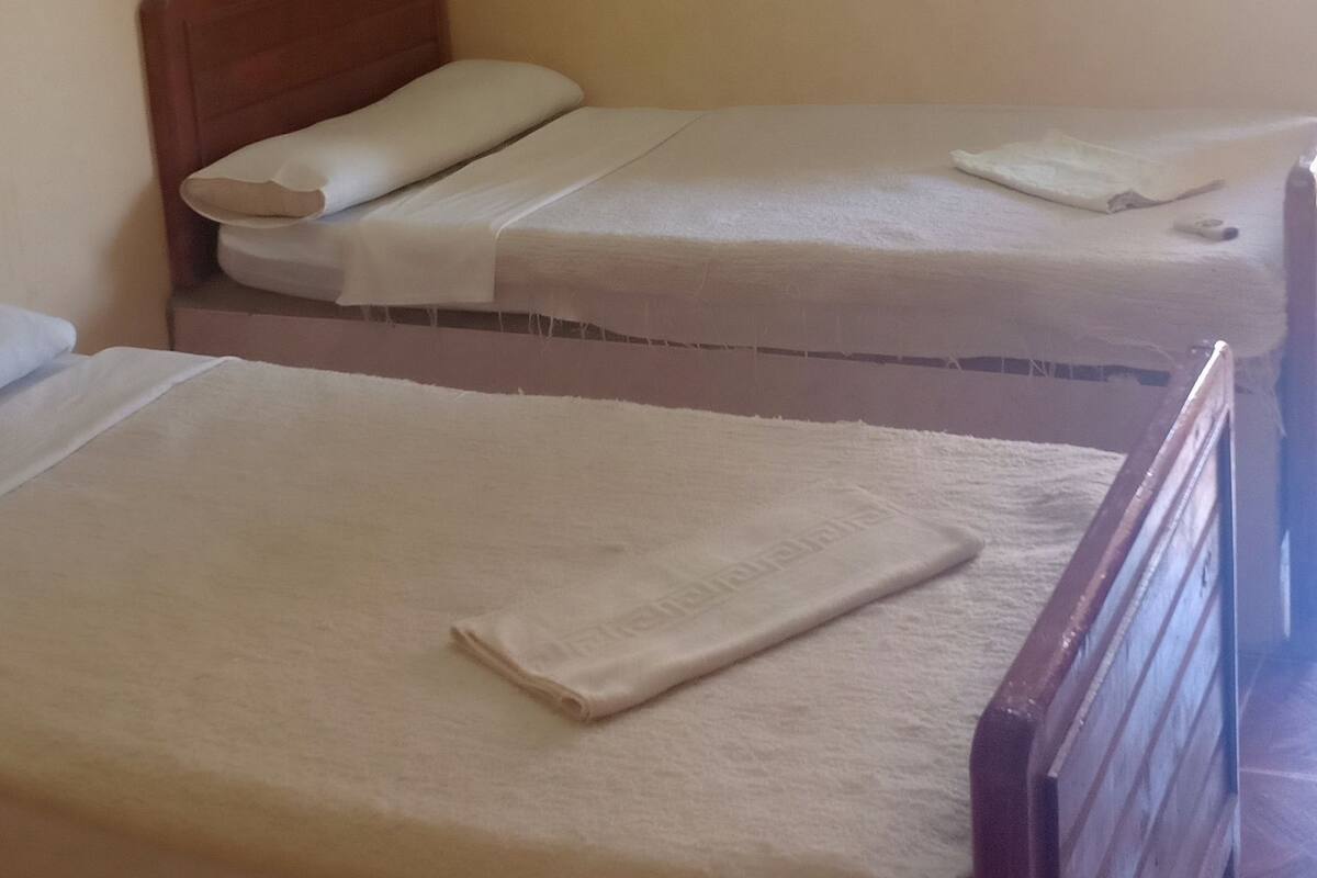 Espacio para trabajar con un portátil, camas supletorias, wifi gratis