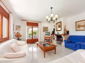 TV, fireplace - Mas Vila by Interhome (St Antoni de Calonge)