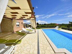 A heated pool