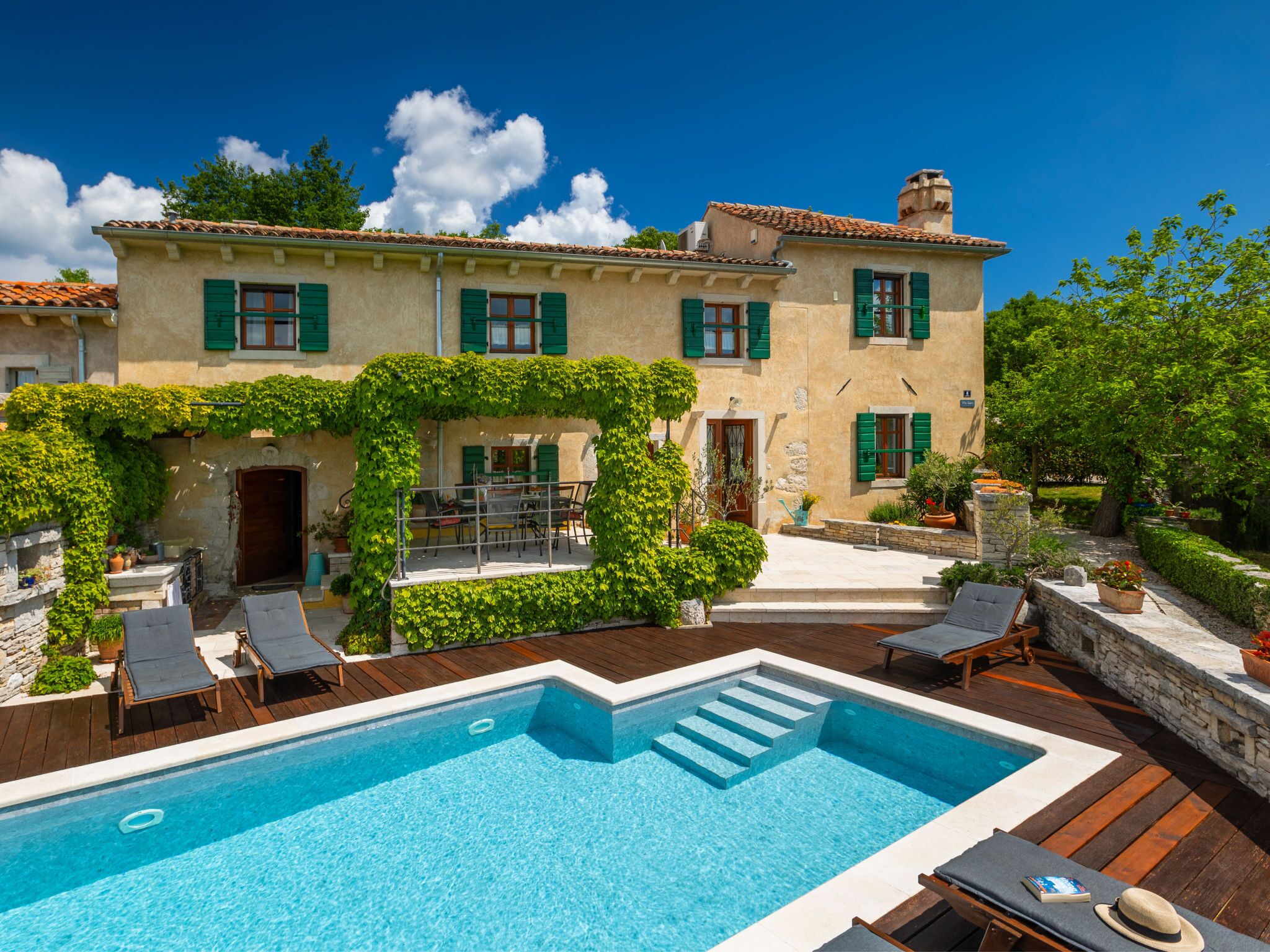 A heated pool