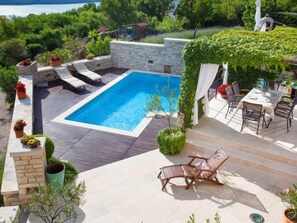 A heated pool