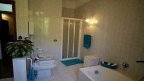 Badewanne, Haartrockner, Bidet, Handtücher