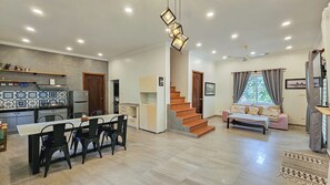 Family Villa | Private kitchen | Stovetop, cookware/dishes/utensils, freezer, paper towels - Sanssouci Kep (Kep)