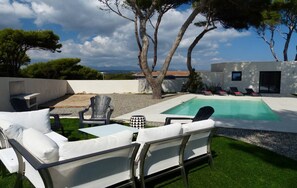 Piscine extérieure, piscine chauffée