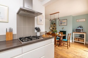 Fridge, microwave, dishwasher