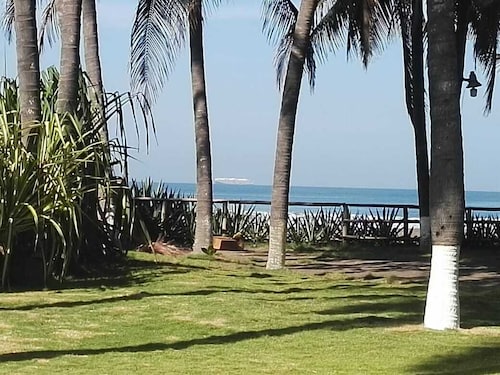Beach front house next to restaurant