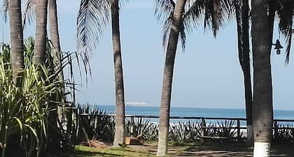 Beach front house next to restaurant