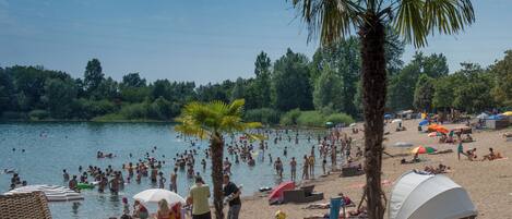 Beach nearby, sun loungers