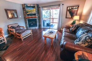 TV, fireplace, DVD player