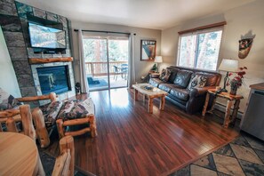 TV, fireplace, DVD player