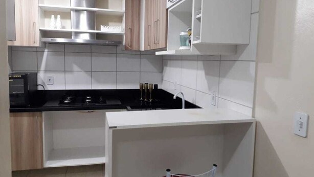 Premier Apartment | Private kitchen | Fridge, oven, cookware/dishes/utensils - Aldeia dos Anjos (Gravatai)