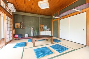 Japanese Style Room with Garden view for 4 Guests | In-room safe, free WiFi, bed sheets