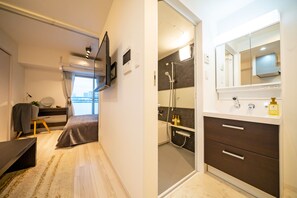 Apartamento, 1 quarto | Cozinha privada | Geladeira, micro-ondas, cooktop, chaleira elétrica