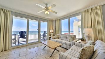 Flat-screen TV, DVD player