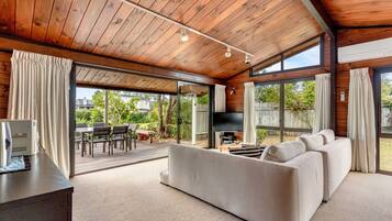 Smart TV, DVD player, books, stereo