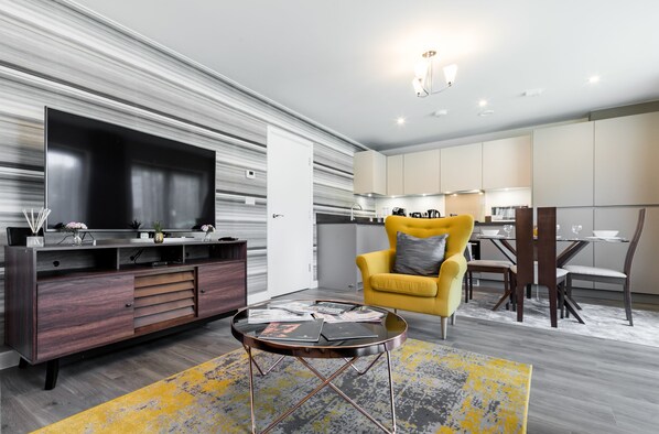 Apartment | Living area | Flat-screen TV - Fortified Luxury Apartment (Chatham)