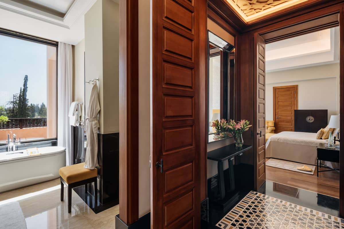 deluxe room, 1 king bed, terrace | bathroom amenities | separate bathtub and shower, free toiletries, hair dryer, bathrobes